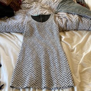 Chevron black and white dress.